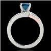 Image 2 : 1.4 ctw SI Certified Fancy Blue Diamond Solitaire Ring 10k 2Tone Gold - REF-132N3F