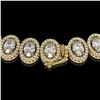 Image 3 : 34.72 ctw Oval Cut Diamond Micro Pave Necklace 18K Yellow Gold - REF-4700M9G
