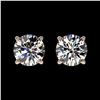 Image 1 : 1.02 ctw Certified Quality Diamond Stud Earrings 10k Rose Gold - REF-72Y3X