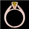 Image 2 : 1.25 ctw Certified SI/I Fancy Intense Yellow Diamond Ring 10k Rose Gold - REF-188N2F