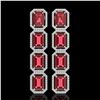 Image 1 : 19.44 ctw Tourmaline & Diamond Micro Pave Halo Earrings 10k White Gold - REF-636R4K
