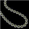 Image 2 : 41.6 ctw Tourmaline & Diamond Micro Pave Halo Necklace 10k White Gold - REF-768R4K