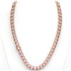 Image 3 : 87 ctw Morganite & Diamond Micro Pave Necklace 14k Rose Gold - REF-1163Y6X
