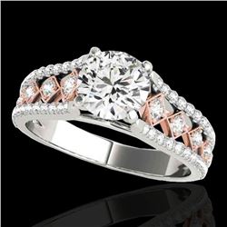 1.45 ctw Certified Diamond Solitaire Ring 10k 2Tone Gold - REF-204W5H