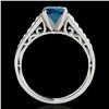 Image 2 : 1.35 ctw SI Certified Fancy Blue Diamond Solitaire Ring 10k White Gold - REF-117N3F