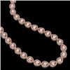 Image 2 : 41.6 ctw Morganite & Diamond Micro Pave Halo Necklace 10k Rose Gold - REF-1024R4K