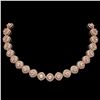 Image 1 : 68.97 ctw Morganite & Diamond Victorian Necklace 14K Rose Gold - REF-2349W8H