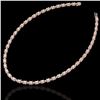 Image 2 : 49.85 ctw Morganite & VS/SI Diamond Eternity Necklace 10k Rose Gold - REF-755X8A
