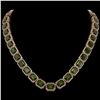 Image 1 : 80.65 ctw Tourmaline & Diamond Micro Pave Halo Necklace 10k Rose Gold - REF-1163W6H