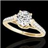 Image 1 : 1.46 ctw Certified Diamond Solitaire Ring 10k Yellow Gold - REF-182R8K