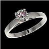 Image 2 : 0.77 ctw Certified Quality Diamond Engagment Ring 10k White Gold - REF-68K2Y