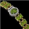 Image 2 : 16.97 ctw Tourmaline & Diamond Bracelet 14K Yellow Gold - REF-263M6G