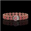 Image 1 : 16.97 ctw Tourmaline & Diamond Bracelet 14K Rose Gold - REF-263H6R