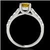 Image 2 : 1.55 ctw Certified SI/I Fancy Intense Yellow Diamond Ring 10k White Gold - REF-245M5G