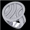 Image 1 : 1.25 ctw Micro Pave VS/SI Diamond Ring 14k White Gold - REF-135H5R