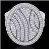 Image 2 : 1.25 ctw Micro Pave VS/SI Diamond Ring 14k White Gold - REF-135H5R