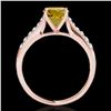 Image 2 : 1.25 ctw Certified SI/I Fancy Intense Yellow Diamond Ring 10k Rose Gold - REF-190W9H