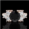 Image 2 : 2.1 ctw Fancy Black Diamond Engagment Ring 18k Rose Gold - REF-125M5G