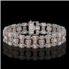 Image 1 : 18.05 ctw Morganite & Diamond Bracelet 10K White Gold - REF-318H2R