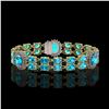 Image 1 : 19.3 ctw Swiss Topaz & Diamond Bracelet 14K Yellow Gold - REF-254F5M