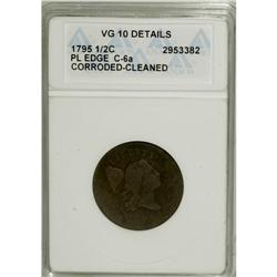 1795 1/2 C Plain Edge--Cleaned, Corroded--ANACS. VG10