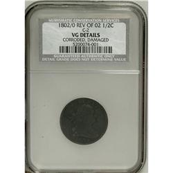1802/0 1/2 C Reverse of 1802--Corroded, Damaged--ANACS