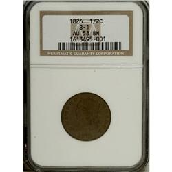 1826 1/2 C AU58 NGC. B-1. NGC Census: (36/79). PCG