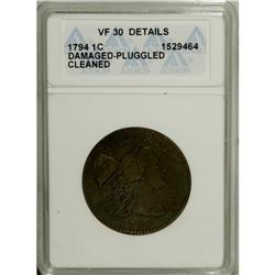1794 1C Head of 1794--Cleaned, Damaged, Plugged--ANA