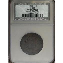 1800 1C --Obverse Scratched--NCS. VF Details. NGC Censu