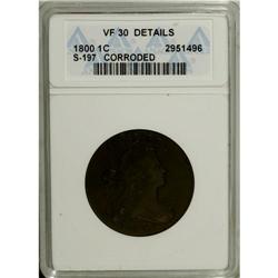 1800 1C --Corroded--ANACS. VF30 Details. NGC Census: (9