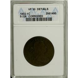 1802 1C --Corroded--ANACS. VF30 Details. NGC Census: (6