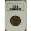 Image 1 : 1850 1C MS64 Brown NGC. NGC Census: (135/139). PCG