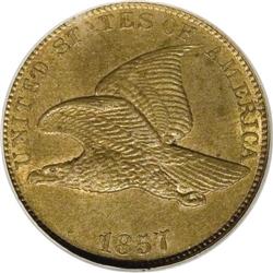 1857 1C MS62 NGC. NGC Census: (229/1446). PCGS Populat