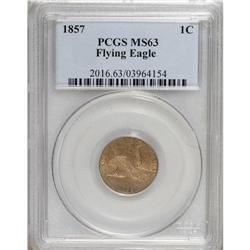 1857 1C MS63 PCGS. PCGS Population (638/987). NGC