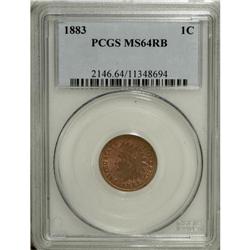 1883 1C MS64 Red and Brown PCGS. PCGS Population (