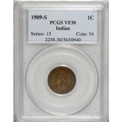 1909-S 1C VF30 PCGS. PCGS Population (117/673). NG