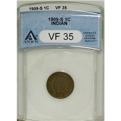 1909-S 1C VF35 ANACS. NGC Census: (194/414). PCGS