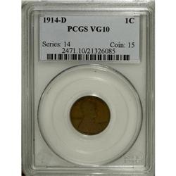 1914-D 1C VG10 PCGS. PCGS Population (159/1711). N