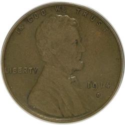 1914-D 1C VF30 PCGS. PCGS Population (168/873). NGC Ce