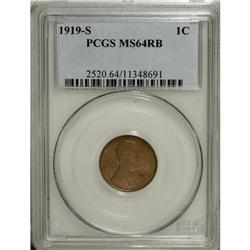 1919-S 1C MS64 Red and Brown PCGS. PCGS Population