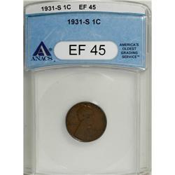 1931-S 1C XF45 ANACS. NGC Census: (33/235). PCGS P