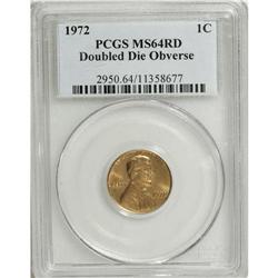 1972/72 1C Doubled Die MS64 Red PCGS. PCGS Populat