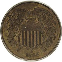 1865 2C MS64 Red and Brown PCGS. PCGS Population (517/