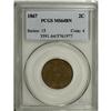 Image 1 : 1867 2C MS64 Brown PCGS. PCGS Population (21/2). N