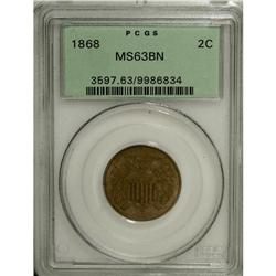 1868 2C MS63 Brown PCGS. PCGS Population (29/21).