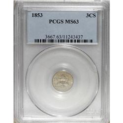 1853 3CS MS63 PCGS. PCGS Population (140/297). NGC