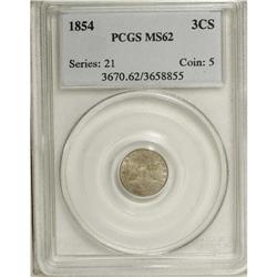 1854 3CS MS62 PCGS. PCGS Population (35/175). NGC
