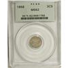 Image 1 : 1858 3CS MS62 PCGS. PCGS Population (47/286). NGC