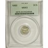 Image 3 : 1860 3CS MS63 PCGS. PCGS Population (60/91). NGC Censu