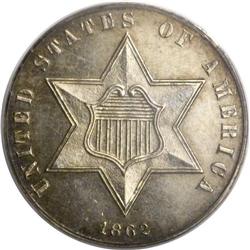 1862 3CS PR62 PCGS. PCGS Population (41/126). NGC Cens